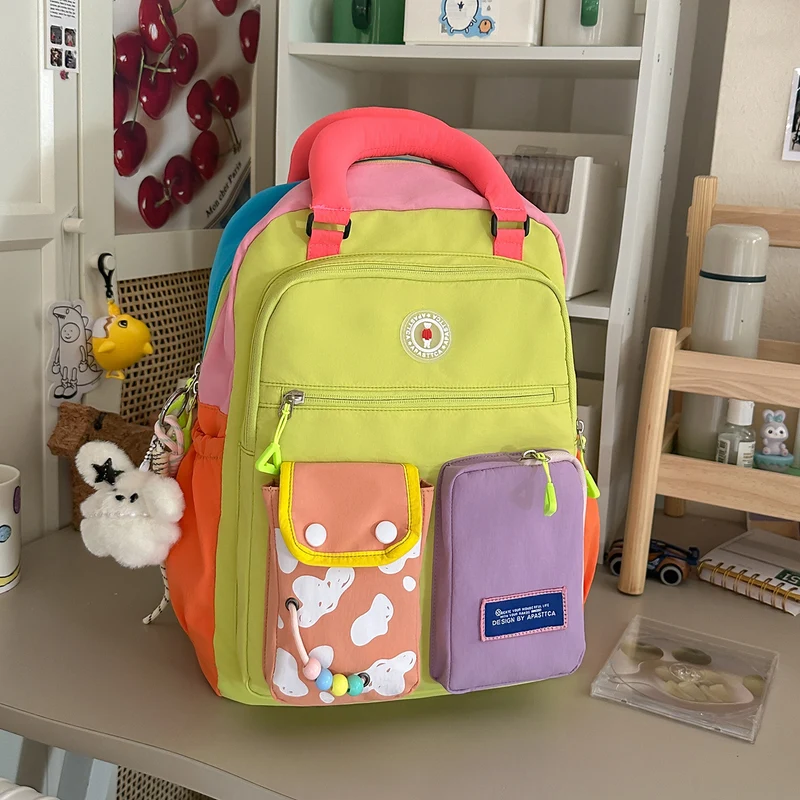 Farbblock Multi-Funktions-Rucksack Karnz