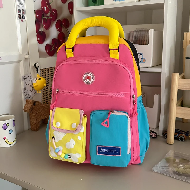 Farbblock Multi-Funktions-Rucksack Karnz