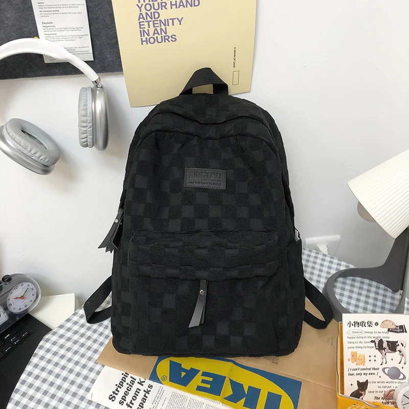 Klassischer kariert gemusterter Rucksack Karnz