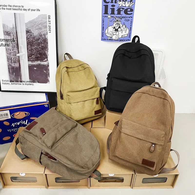 Klassischer Canvas-Rucksack Karnz
