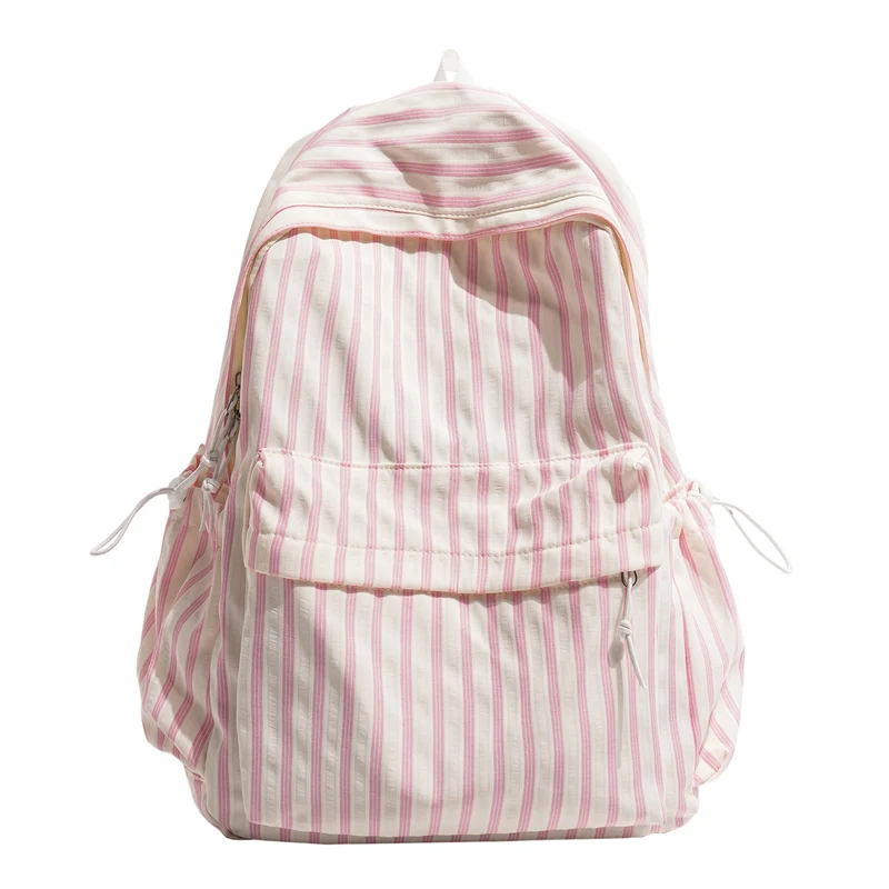 Chic Gestreifter Canvas Rucksack Karnz