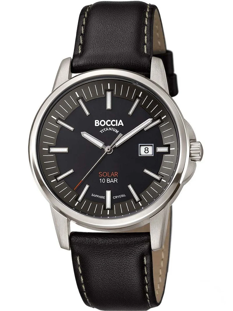 Boccia Titanium 3643-02 Herren • Solarwerk • Saphirglas
