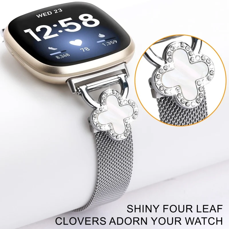 Dauerhaft Fitbit Versa 3 / Fitbit Sense Metall Armband