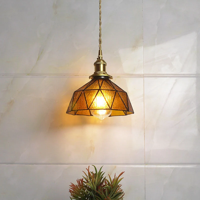 Vintage geometrische Pendelleuchte