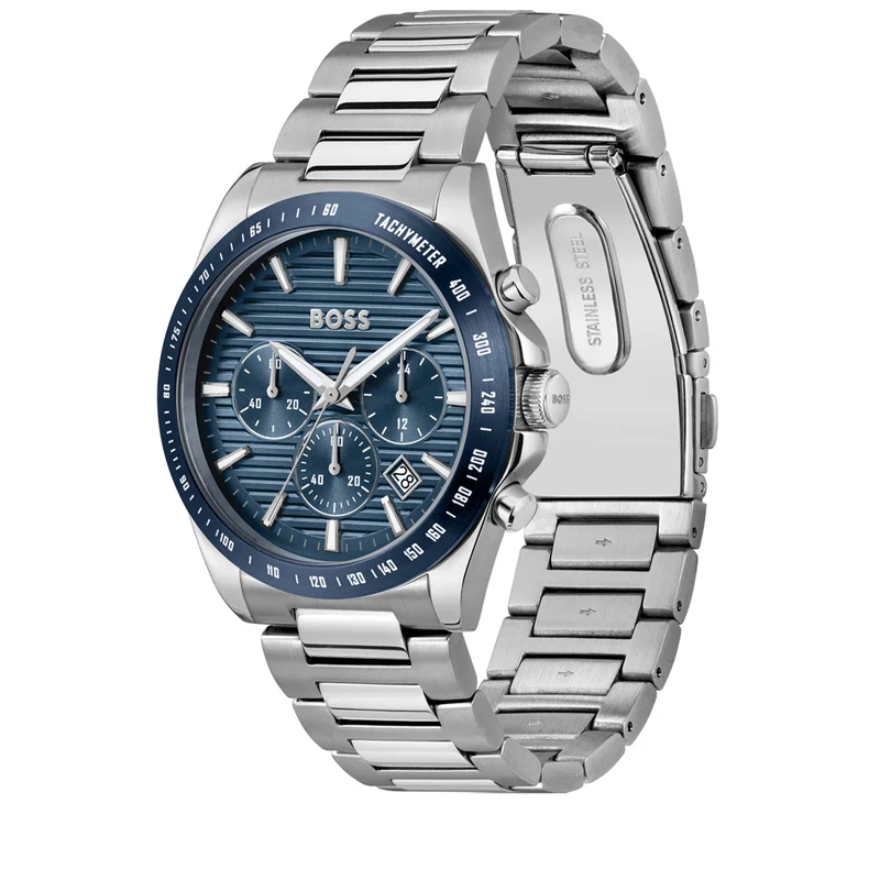 BOSS Strike 1514240 Herren Armbanduhr Blau • Chronograph • Tachymeter-Lünette