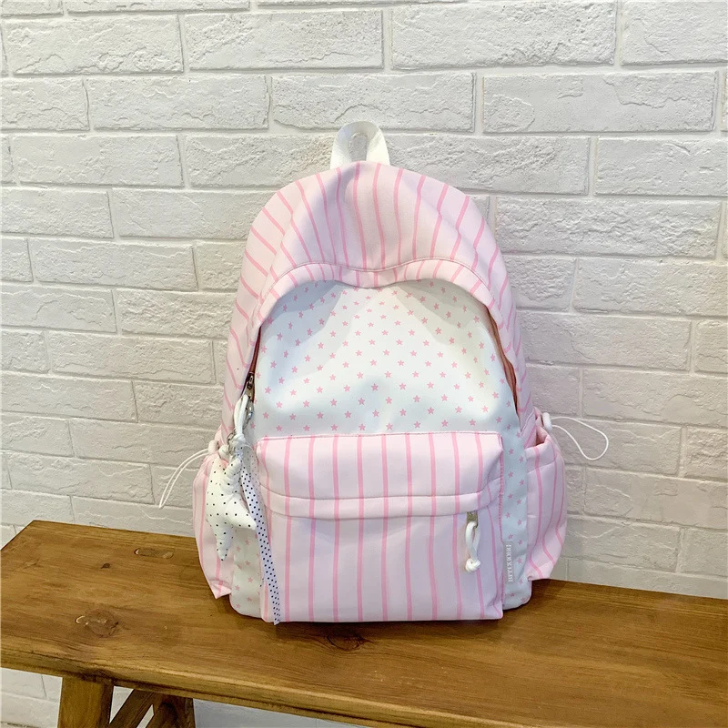Charmanter Streifenmuster-Rucksack Karnz
