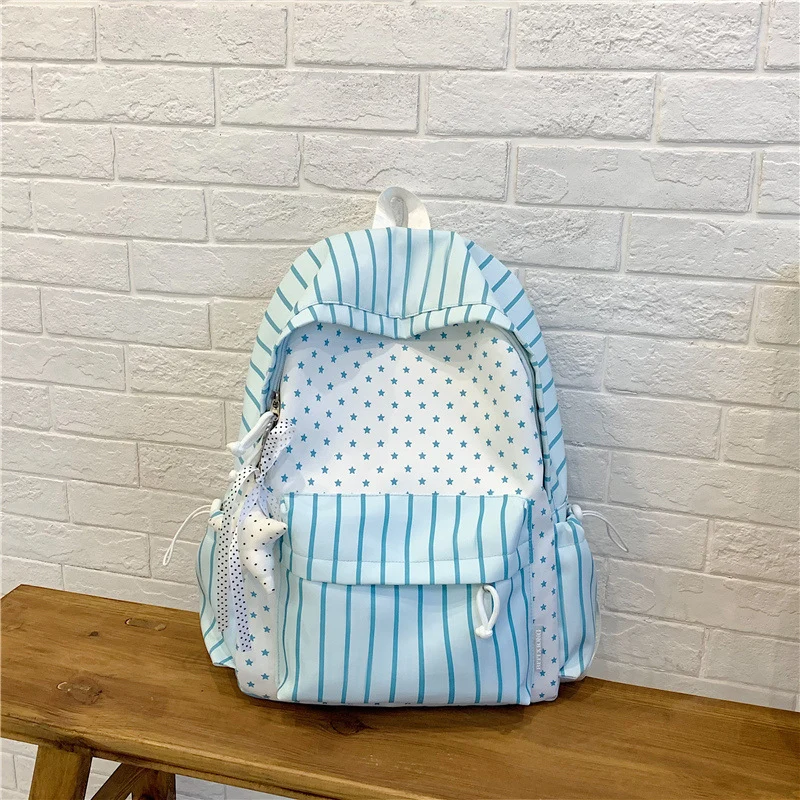 Charmanter Streifenmuster-Rucksack Karnz