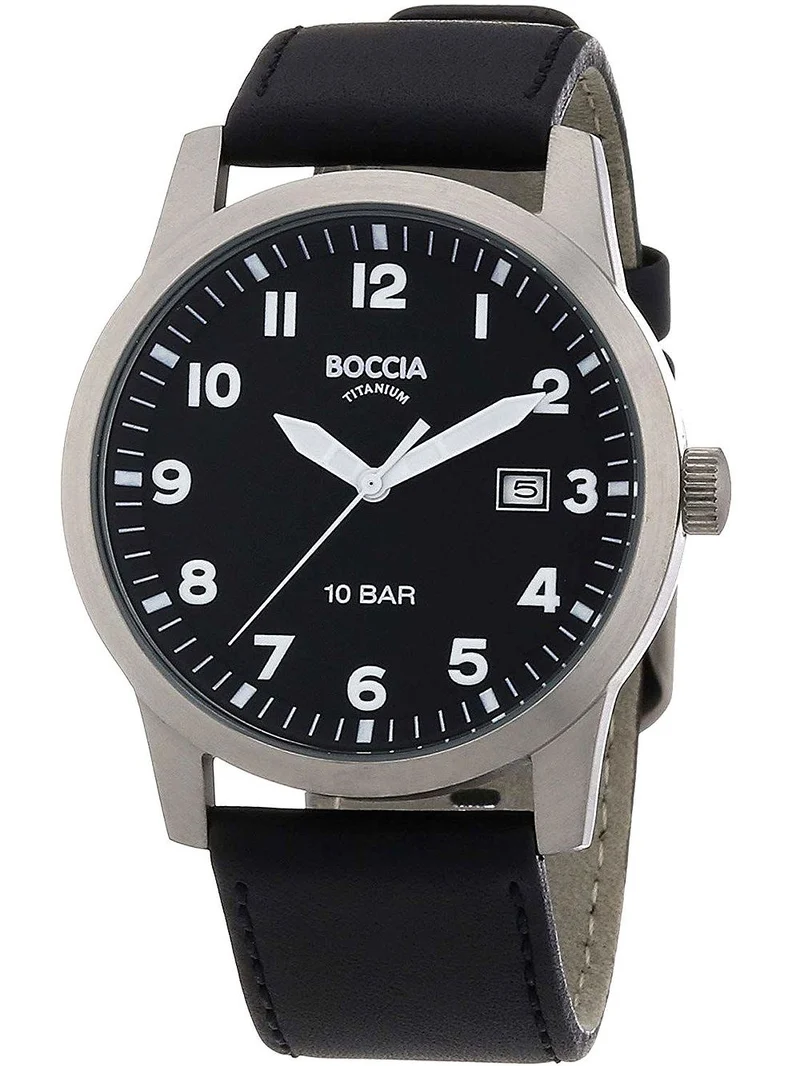 Boccia Titanium 3631-01 Herren Armbanduhr • Mineralglas • 10 ATM Wasserdicht
