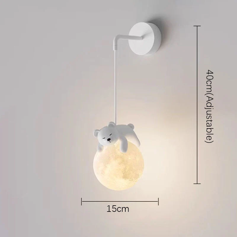 Hängende Mond- und Hasenanhängerleuchte