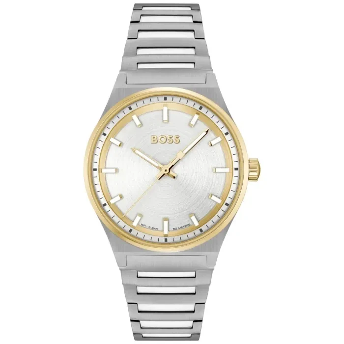 BOSS Candor For Her 1502734 Damen Armbanduhr Silber • Miyota 2035 Quarzwerk • Mineralglas