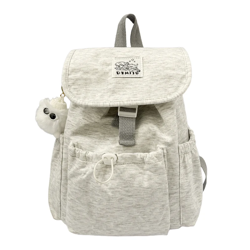 Lässiger Kordelzug Klappen Rucksack Karnz