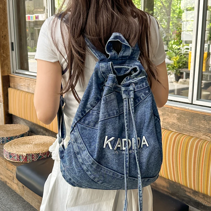 Legere Drawstring Denim Rucksack Karnz