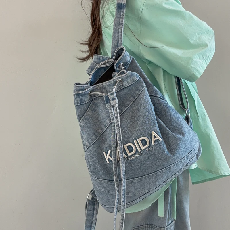 Legere Drawstring Denim Rucksack Karnz
