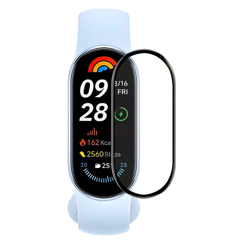 Xiaomi Mi Band 9 Silikon 3D Gekrümmt Displayschutz