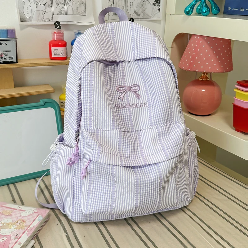 Lässiger gestreifter Rucksack Karnz