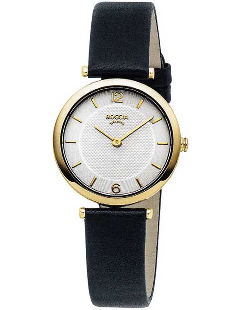 Boccia Dress 3362-02 Damen Armbanduhr Goldfarben • Titan-Gehäuse • Elegantes Quarzwerk