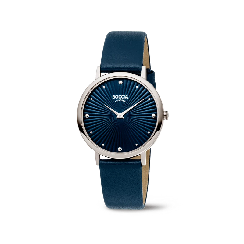 Boccia 3365-01 Damen Armbanduhr • Reintitan • Lederband