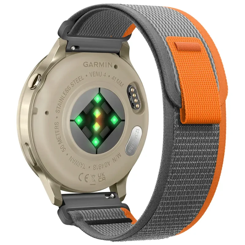 Garmin Venu 3 Trail Nylonarmband (Grau/Orange)