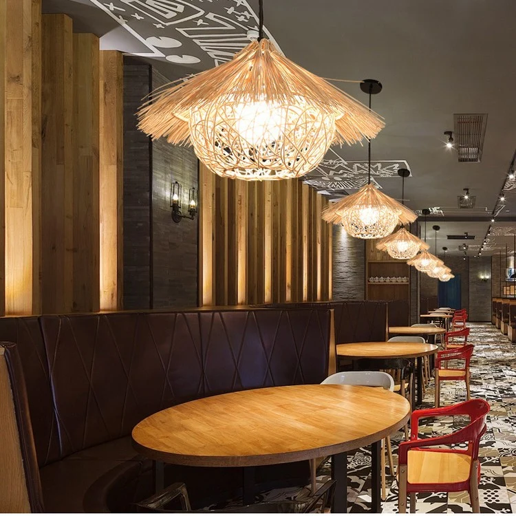 Boho-inspiriertes gewobenes Deckenlicht