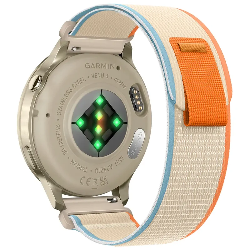 Garmin Venu 2 Plus Trail Nylonarmband (Creme)