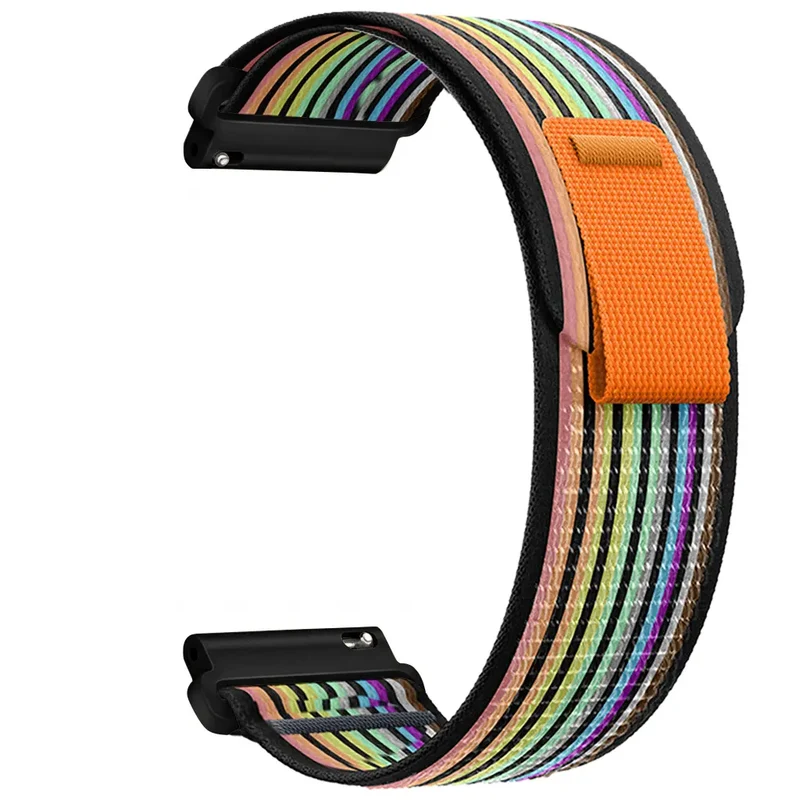 Garmin Forerunner 245 Trail Nylonarmband (Schwarz/Bunt)