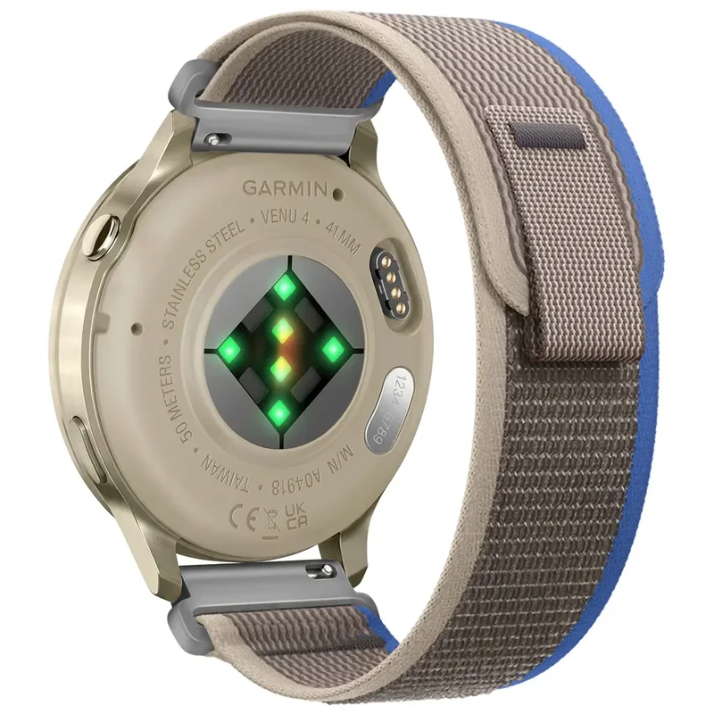 Garmin Venu 2 Plus Trail Nylonarmband (Grau/Blau)