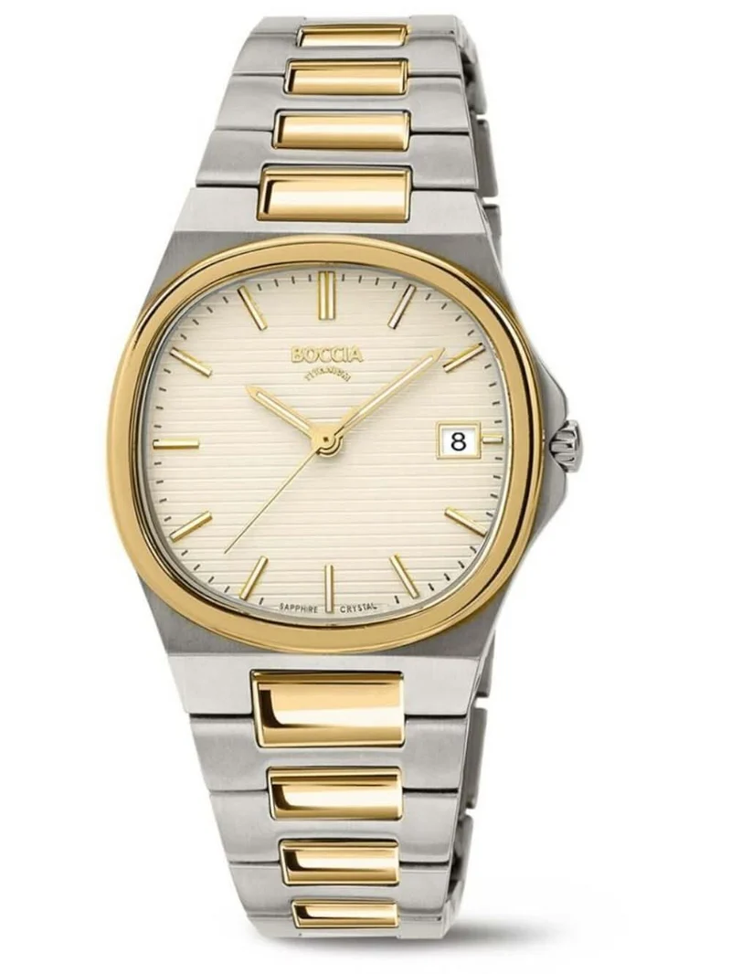Boccia Titanium 3348-05 Damen Armbanduhr • Saphirglas • Bicolor Titanarmband