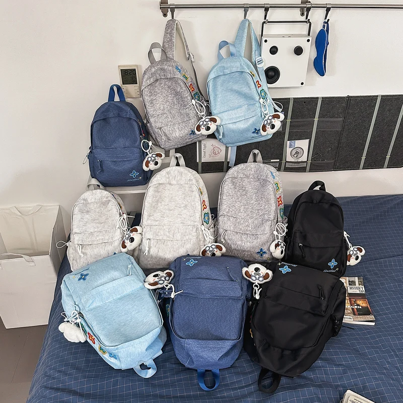 Casual Floral-Stickerei Rucksack Karnz