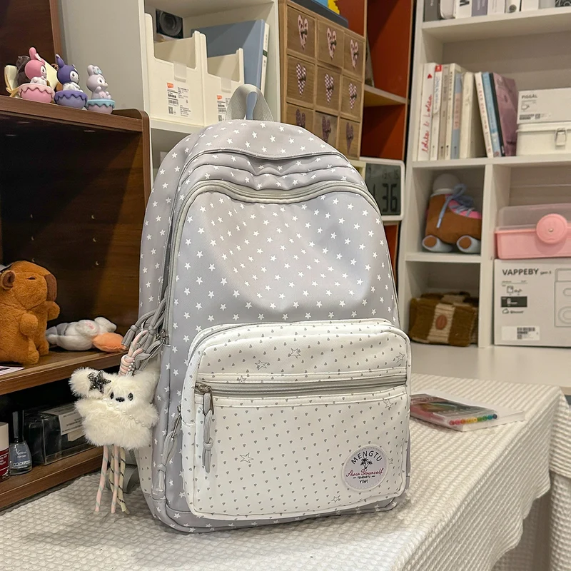 Verspielt Stern-Muster Schulrucksack Karnz