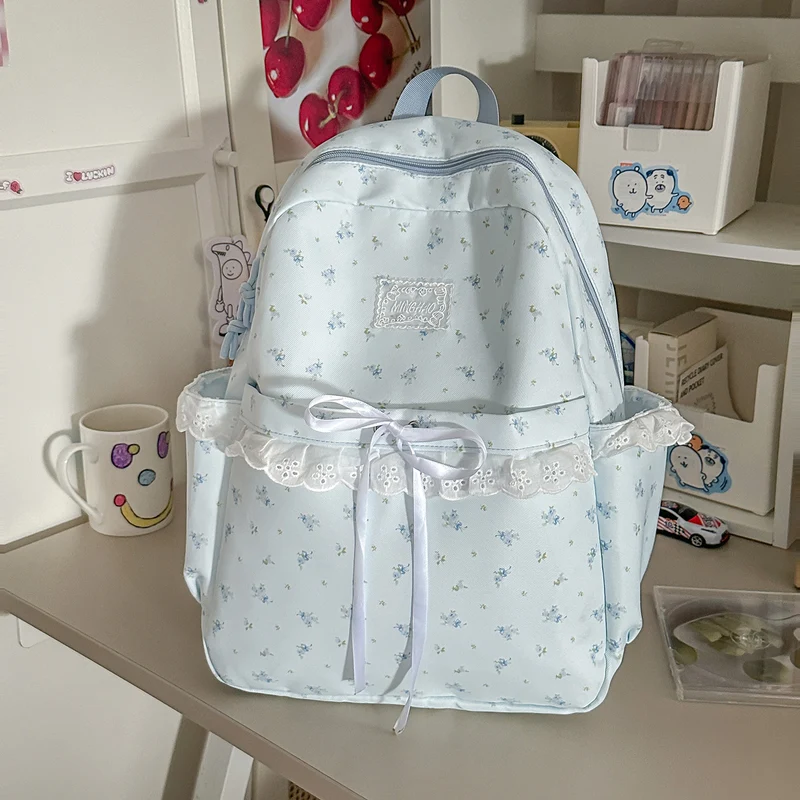 Verspielt Floral Verziert Schulrucksack Karnz
