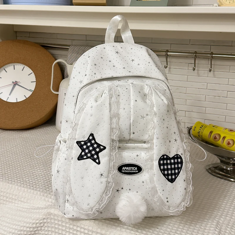 Verspielt Hasenohren-Design Rucksack Karnz
