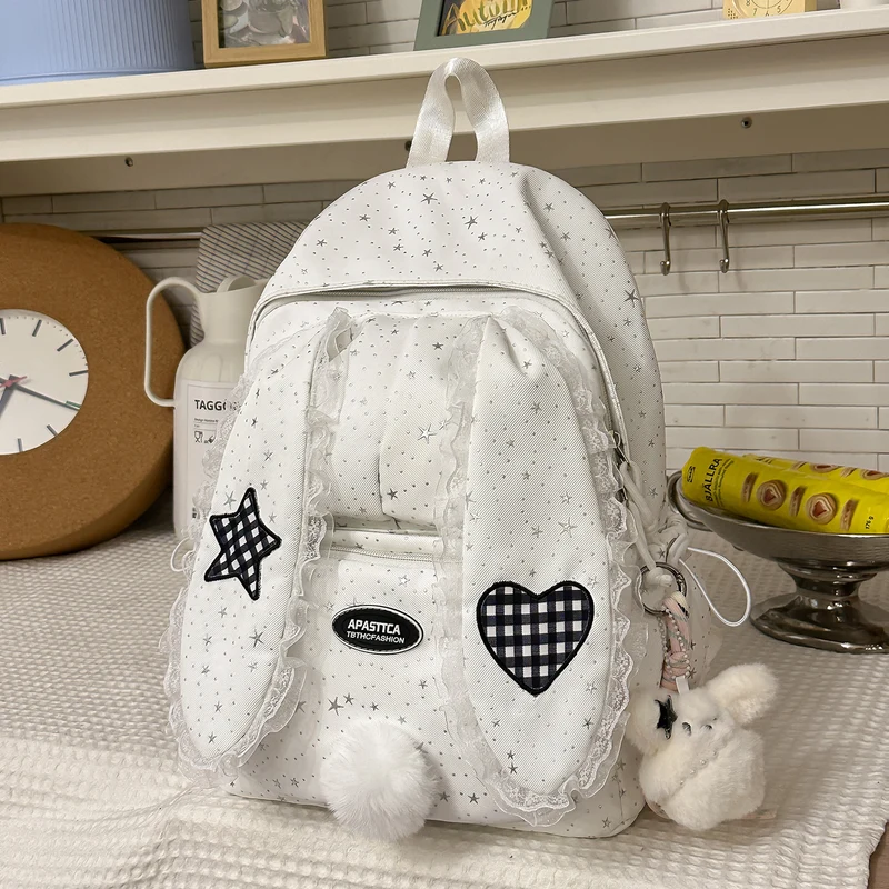 Verspielt Hasenohren-Design Rucksack Karnz