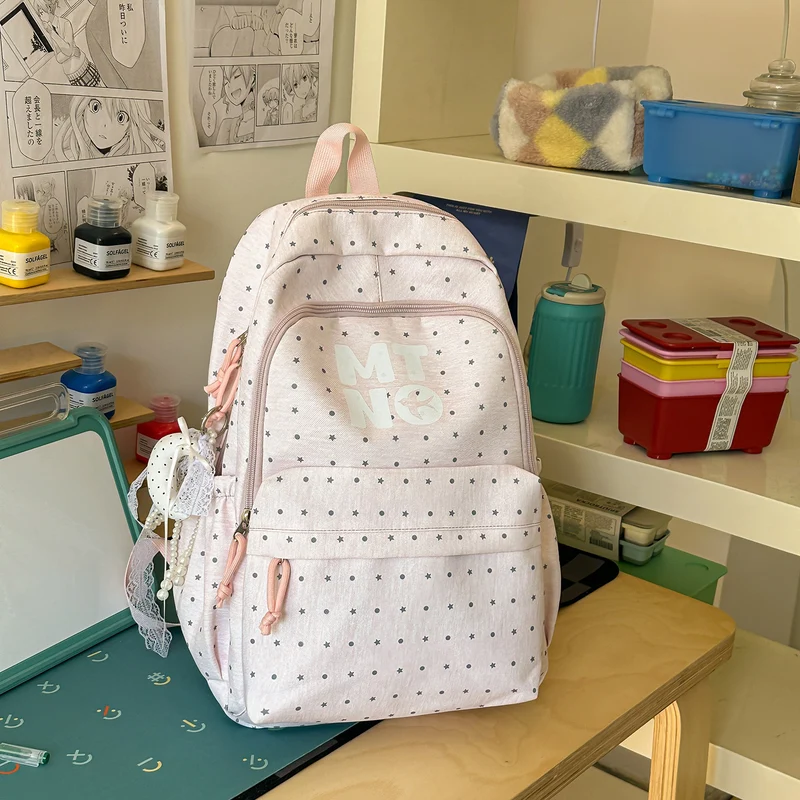 Stilvolle gepunktete Druck-Rucksack Karnz