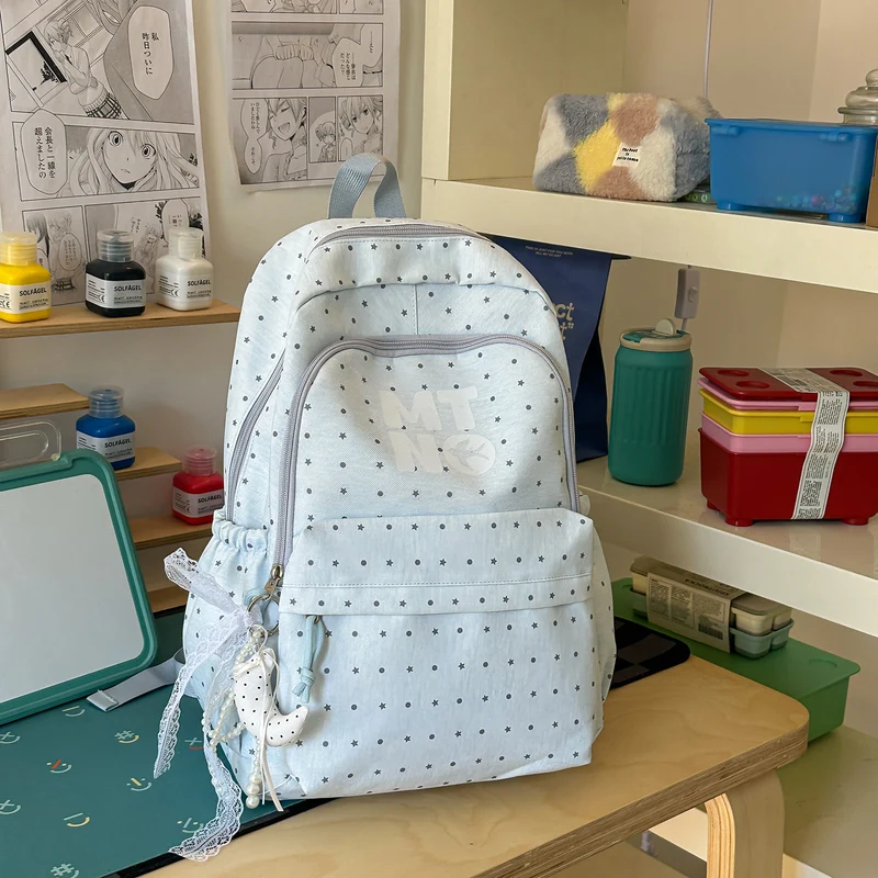 Stilvolle gepunktete Druck-Rucksack Karnz
