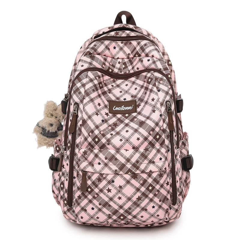 Stilvolles Karomuster Design Schulrucksack Karnz