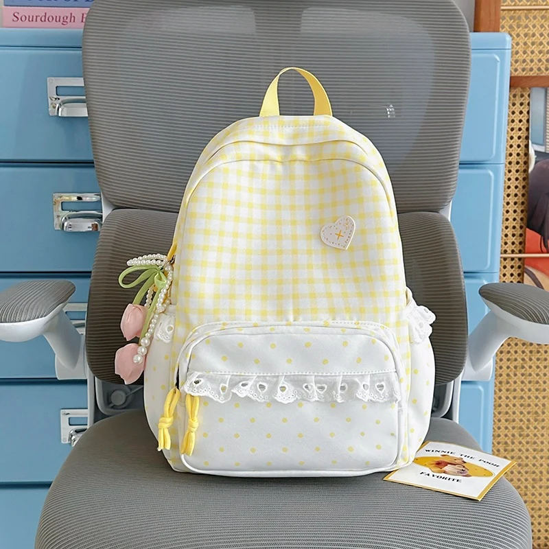 Stylisher Gingham-Muster Rucksack Karnz
