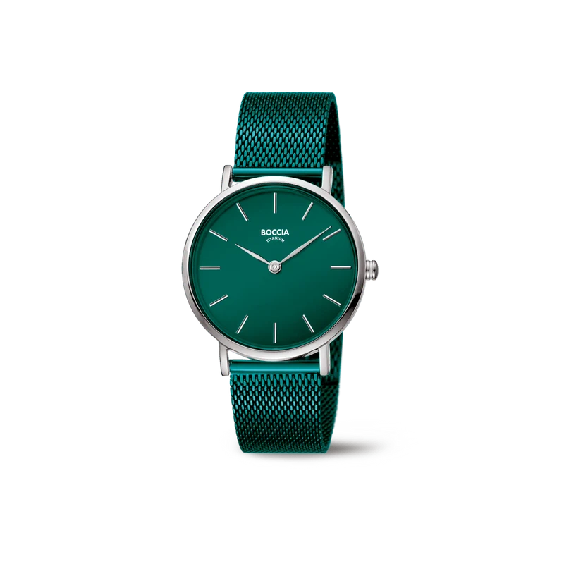 Boccia Titanium 3281-10 Damen Armbanduhr • Milanaise-Gliederband • Reintitan-Gehäuse