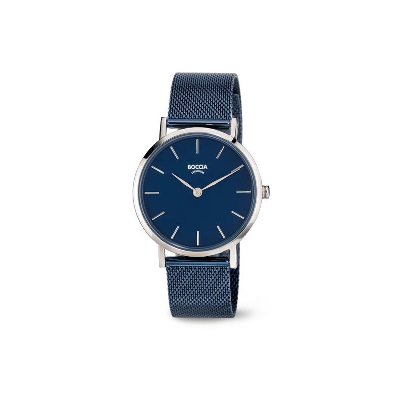 Boccia Titanium 3281-10 Damen Armbanduhr • Milanaise-Gliederband • Reintitan-Gehäuse