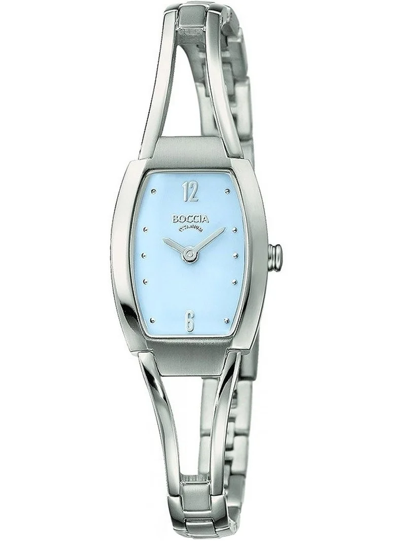 Boccia Titanium 3262-03 Damen Armbanduhr Hellblau • Ultraleichtes Titangehäuse • 5 ATM Wasserschutz