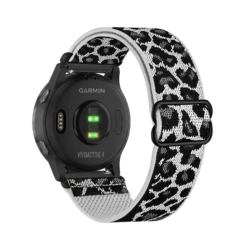Oppo Watch X2 Mini Elastisches Armband (Weiß-Leopard)