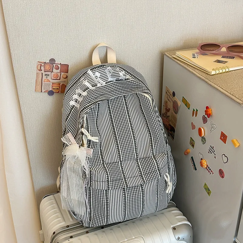 Stylische Karierte Rucksack Karnz