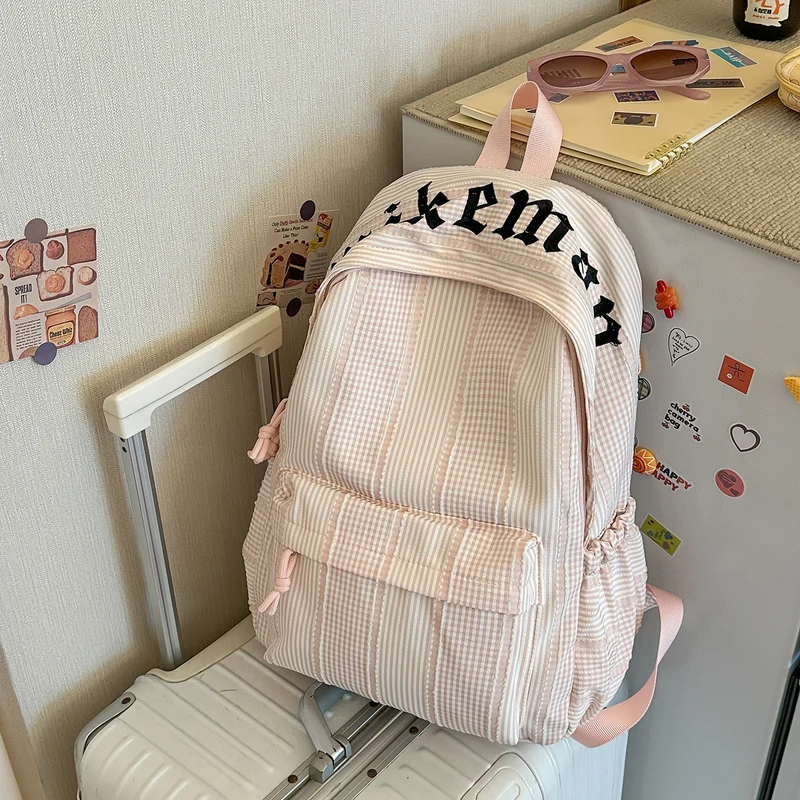Stylische Karierte Rucksack Karnz
