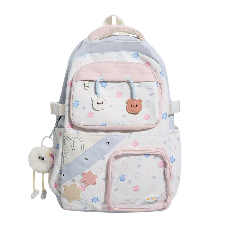 Verspielt Bestickter Stern-Themen Rucksack Karnz