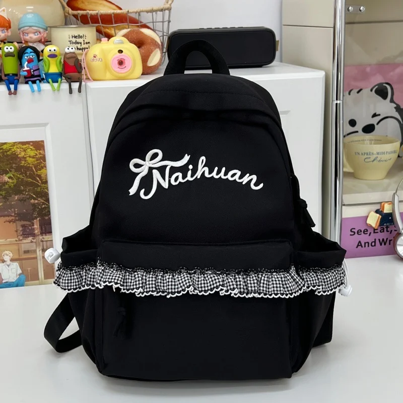 Rüschenbestickter Lässiger Rucksack Karnz
