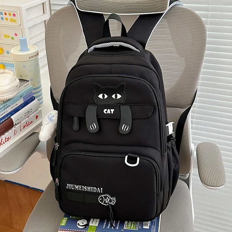Verspielter katzenmotivierter Schulrucksack Karnz