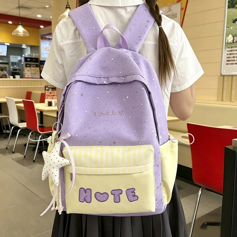 Niedlicher illustrierter Stern-beschmückter Rucksack Karnz