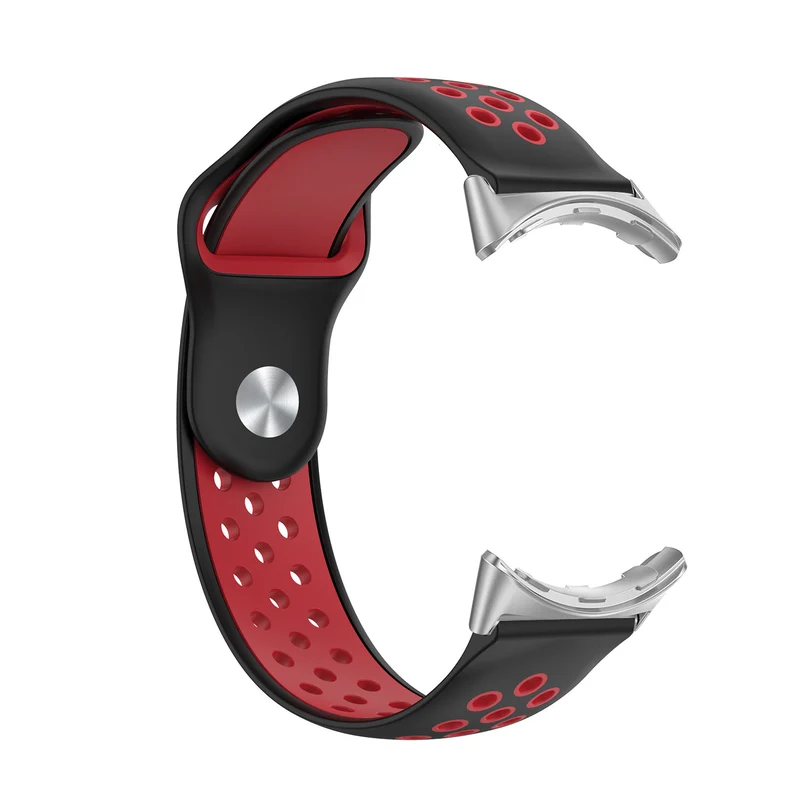 Google Pixel Watch 5 - 41mm Sportarmband (Schwarz/Rot)