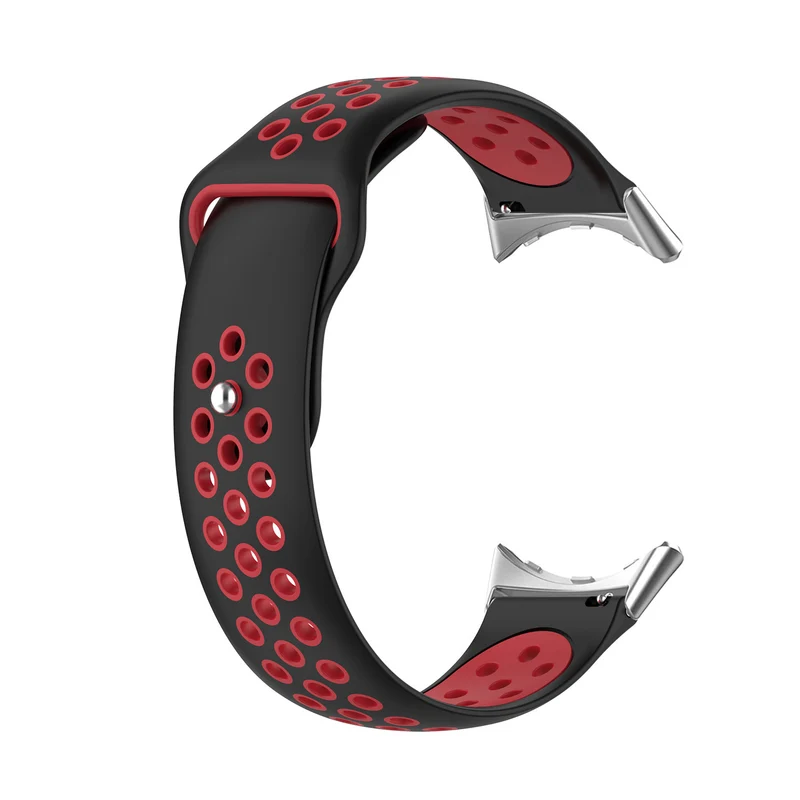Google Pixel Watch 5 - 41mm Sportarmband (Schwarz/Rot)