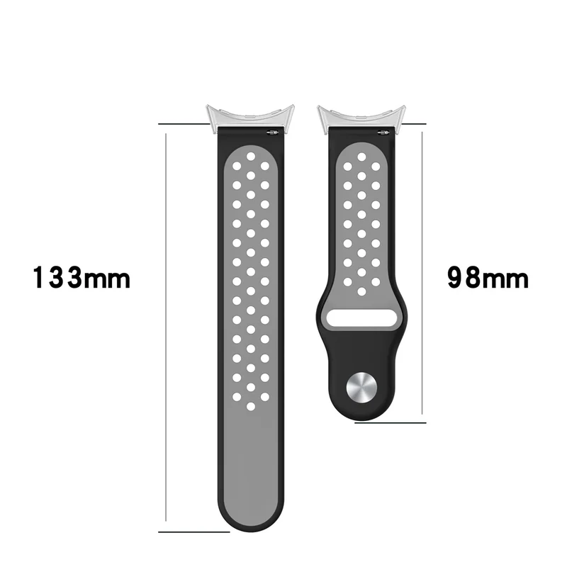 Google Pixel Watch 5 - 41mm Sportarmband (Schwarz/Rot)