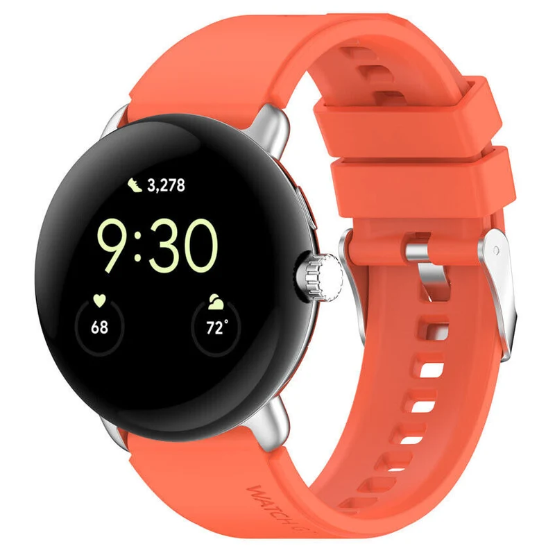Google Pixel Watch 5 - 41mm Silikonarmband (Orange)